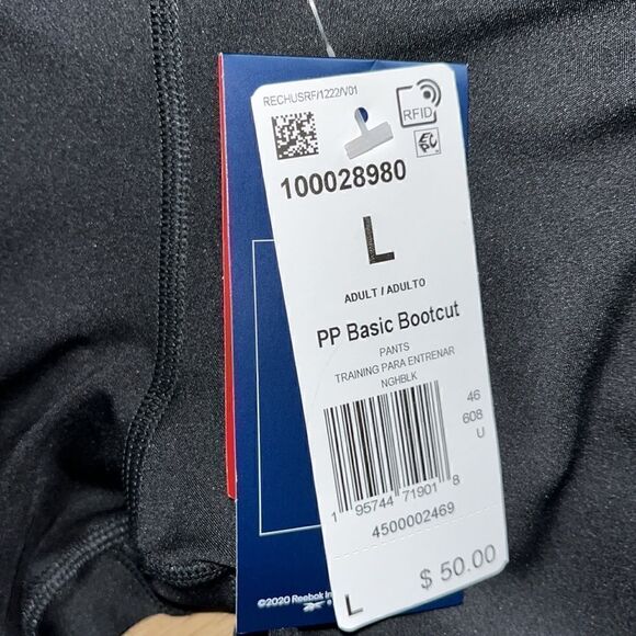 Women’s NEW REEBOK SPEEDWICK BLACK TALL WORK OUT LEGGINGS Jogger training pants - Picture 3 of 6